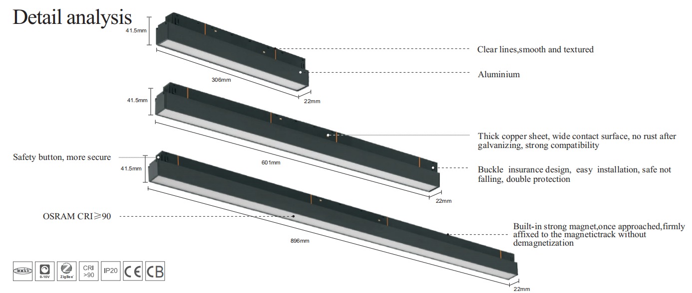 linear magnetic lights