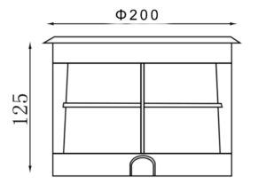 IP67 inground light 200mm